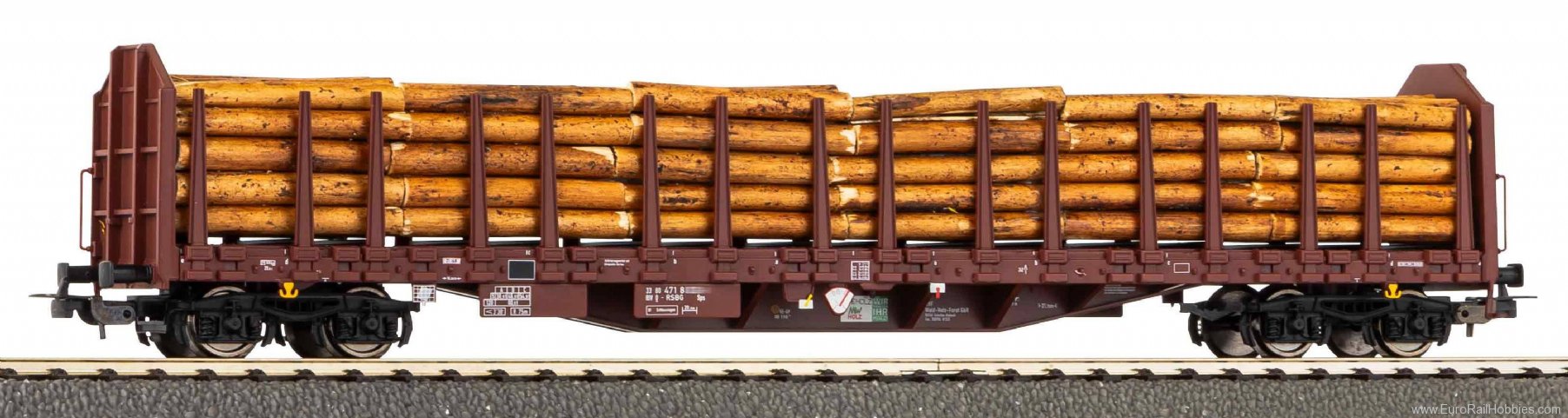 Piko 24610 Roos-t642 log transport wagon with log load R
