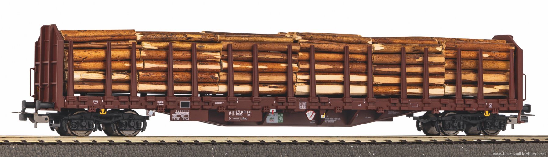 Piko 24610 Roos-t642 log transport wagon with log load R