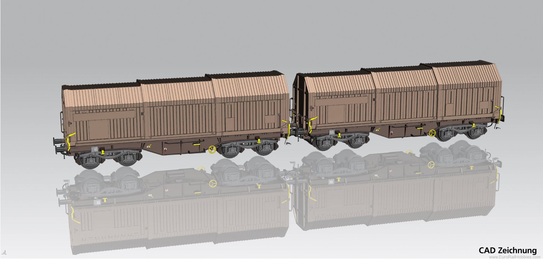 Piko 28317 OBB 2 Piece Telescoping Freight Car Set