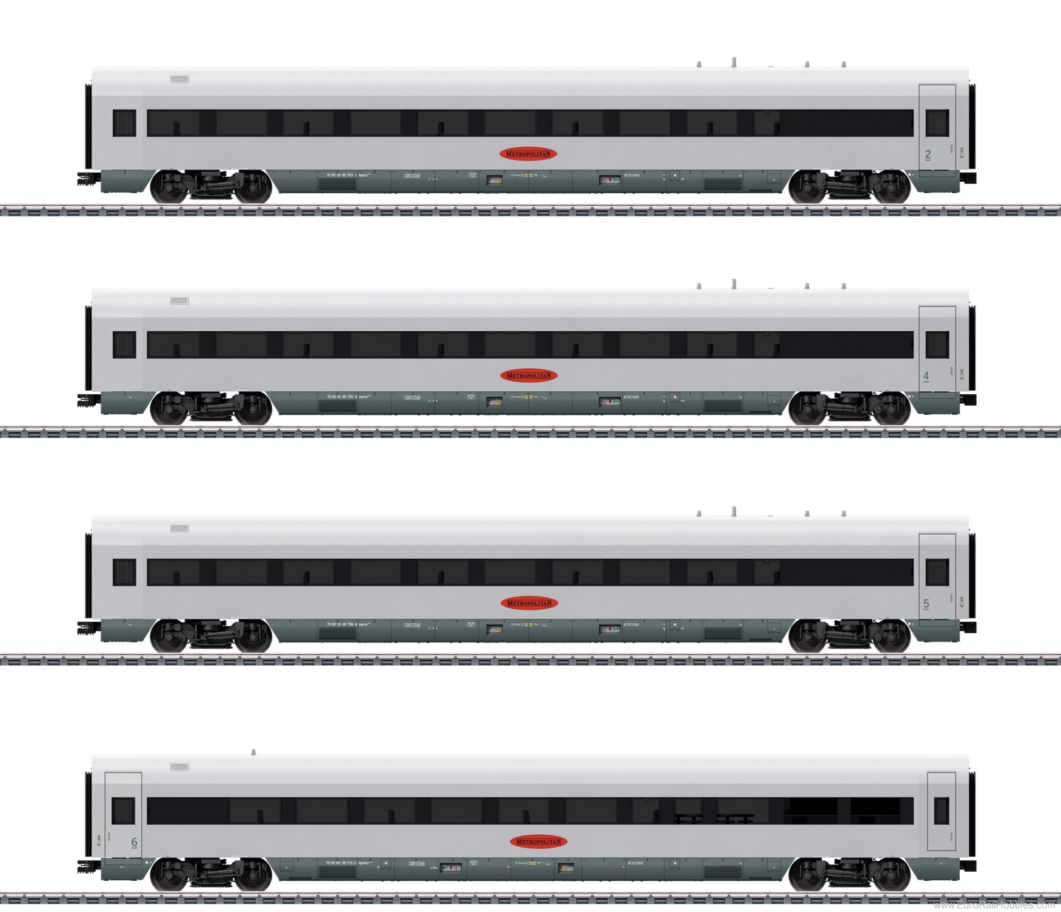 Piko 28350 Set of 4 passenger cars Metropolitan DB AG V 