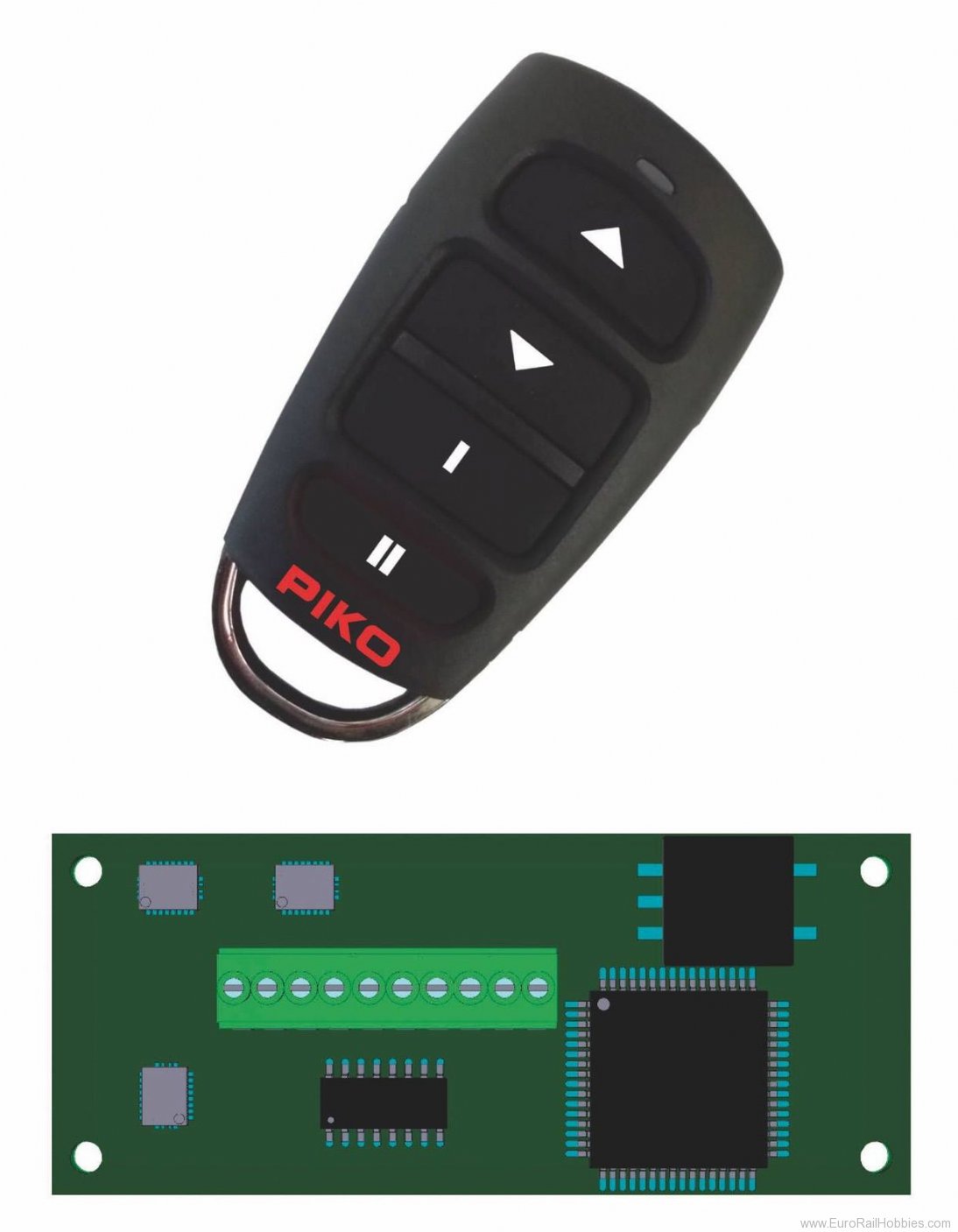 Piko 35040 R/C Loco Receiver, 5 A, w/Pocket Remote