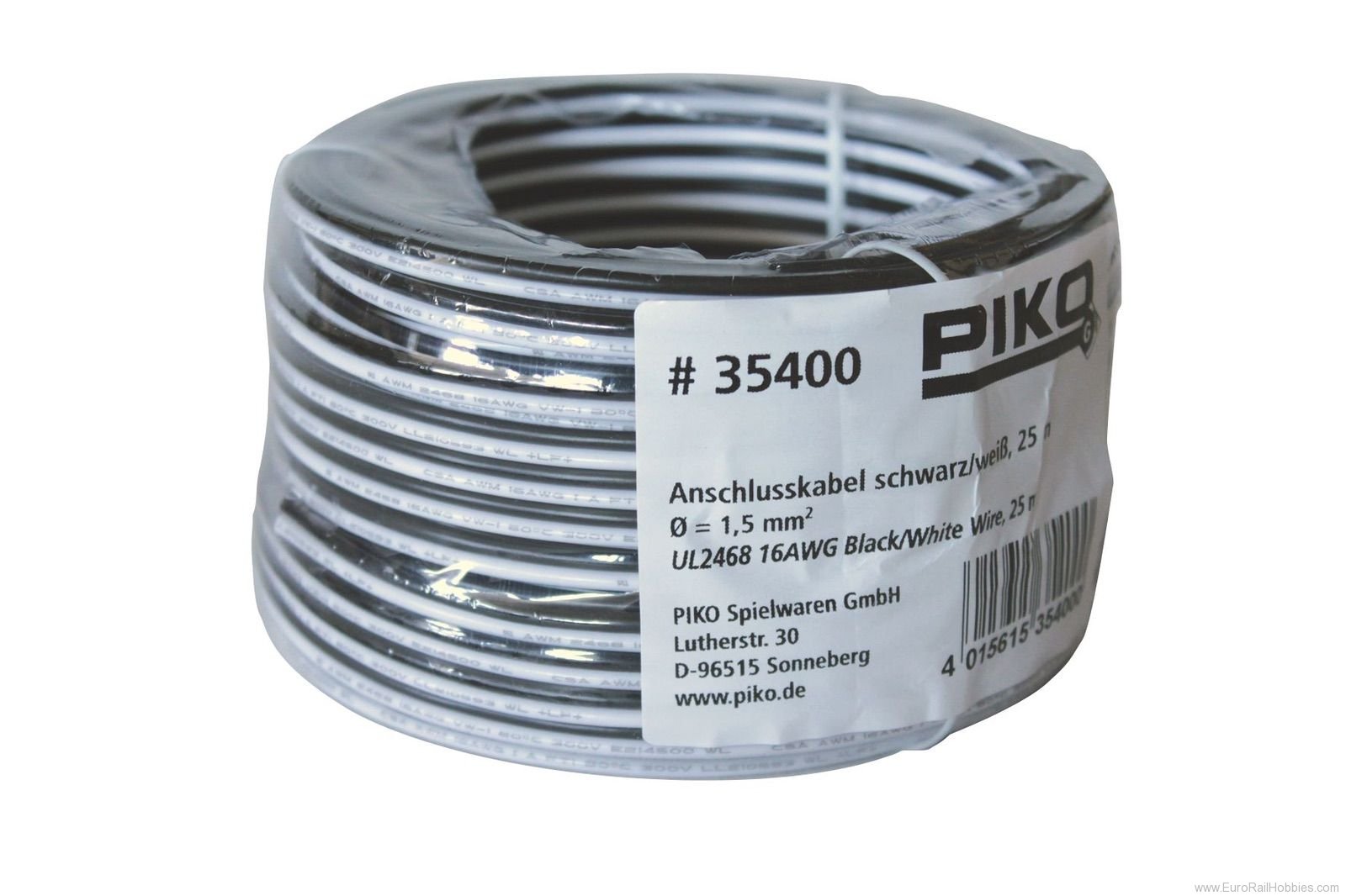Piko 35400 Black/White Cable,16AWG, 25m