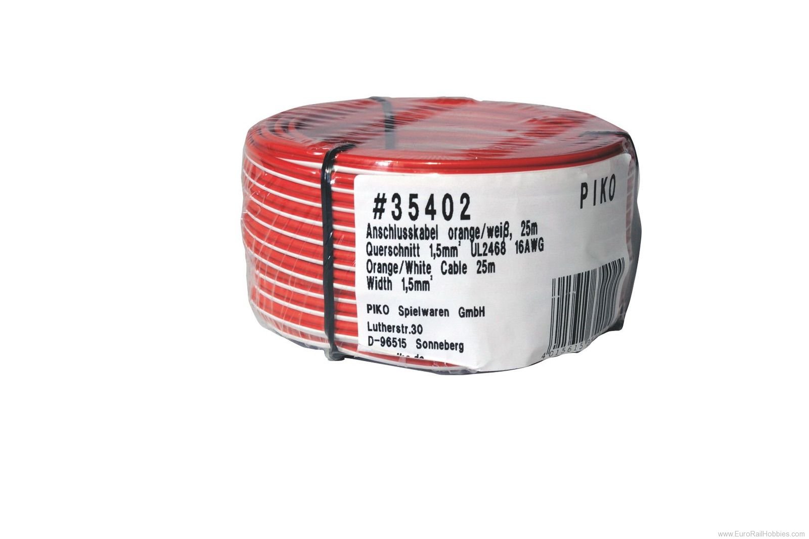 Piko 35402 Orange/White Cable, 16AWG, 25m 