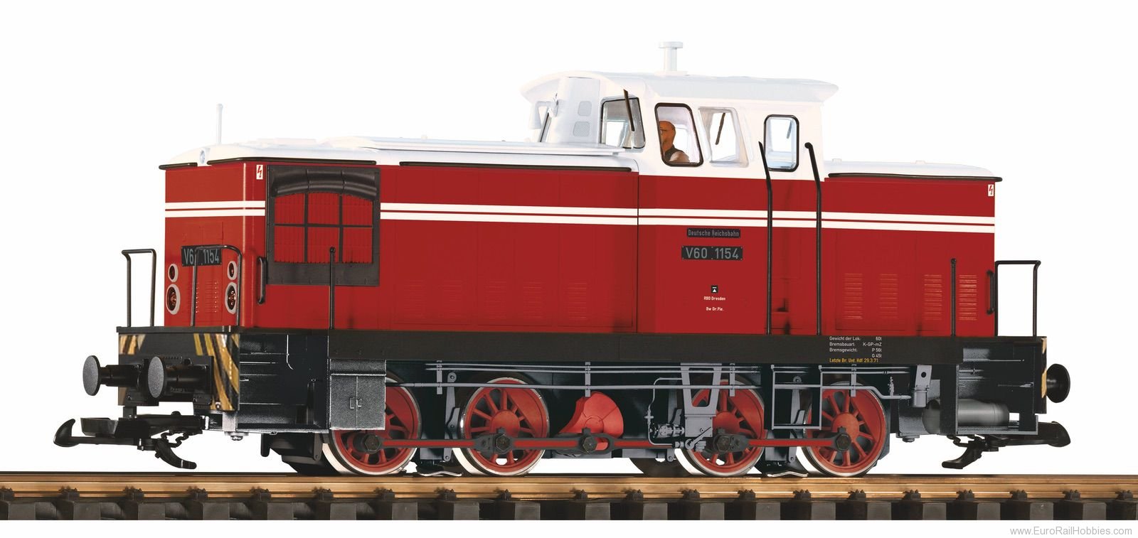 Piko 37592 G Diesel Locomotive BR V 60 DR III, (Digital 