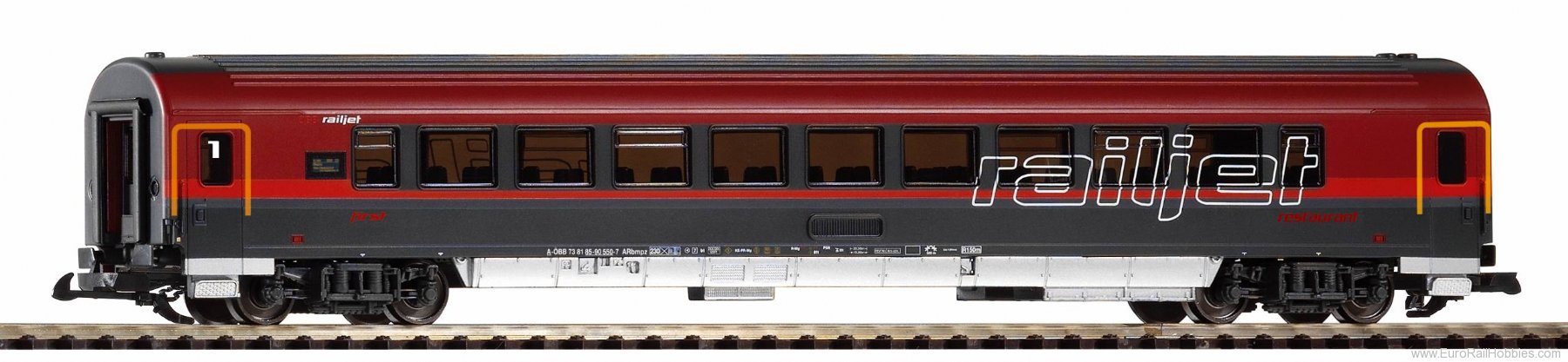 Piko 37669 G Passenger Car Buffet Railjet A-BB VI