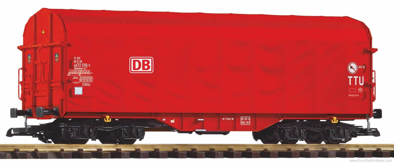 Piko 37724 G Shimmns DB Cargo V sliding tarpaulin wagon