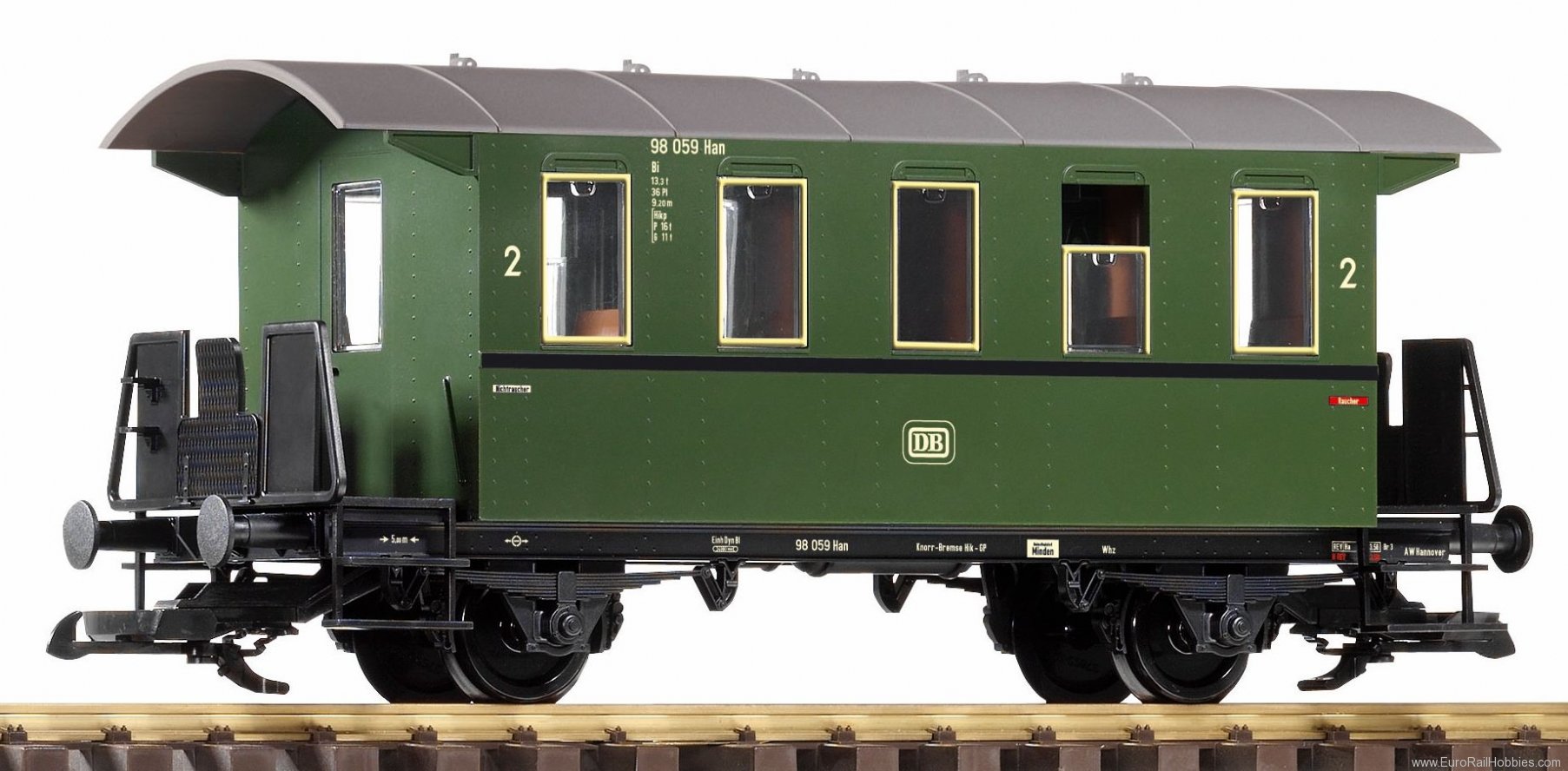 Piko 37920 DB III 2-Axle 2. Cl. Coach, Green