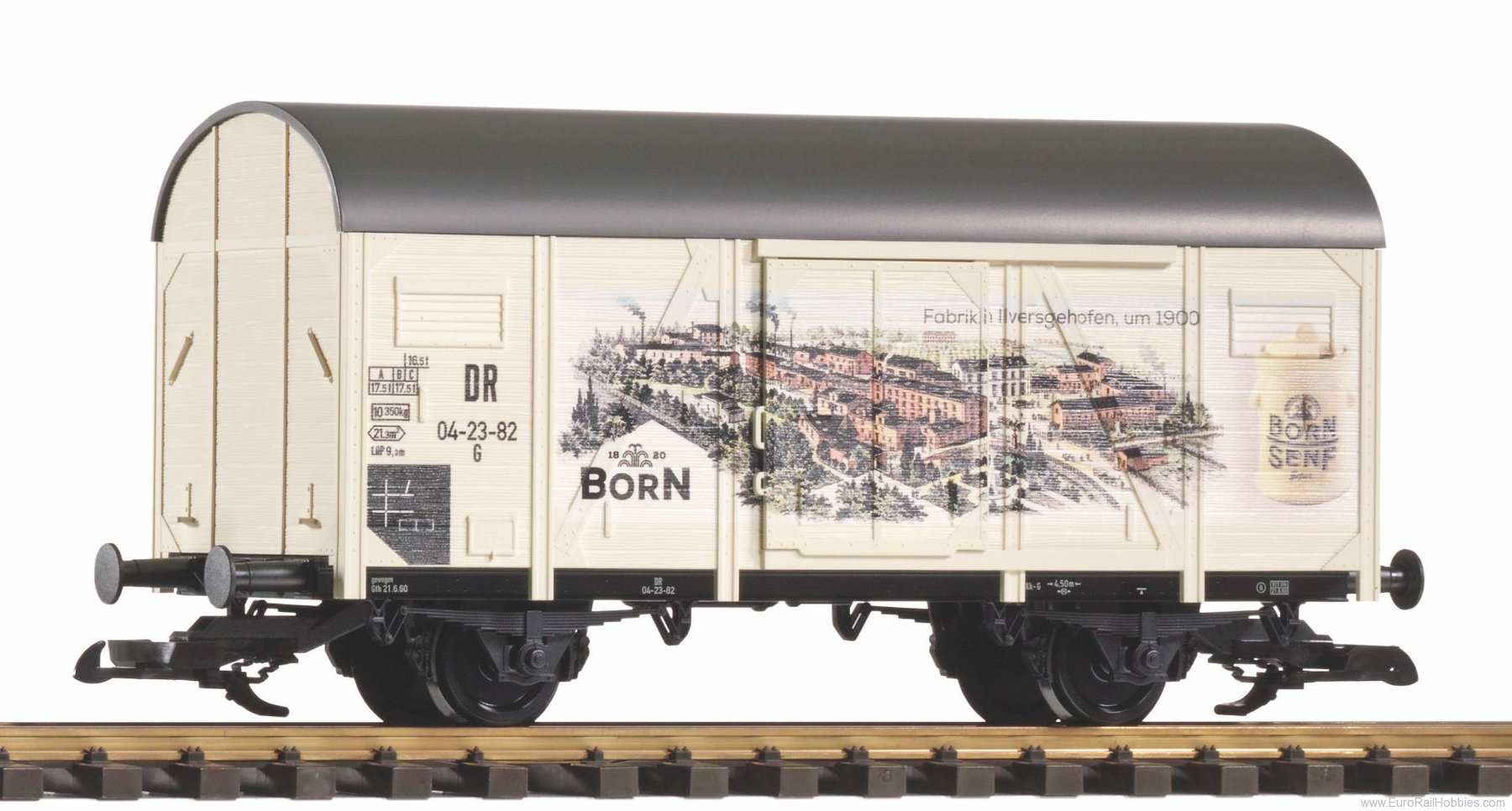 Piko 37965 G Covered Freight Car Born DR III