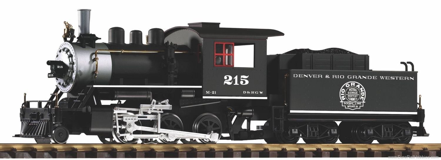 Piko 38209 G Steam Locomotive with Tender Mogul D&RGW 