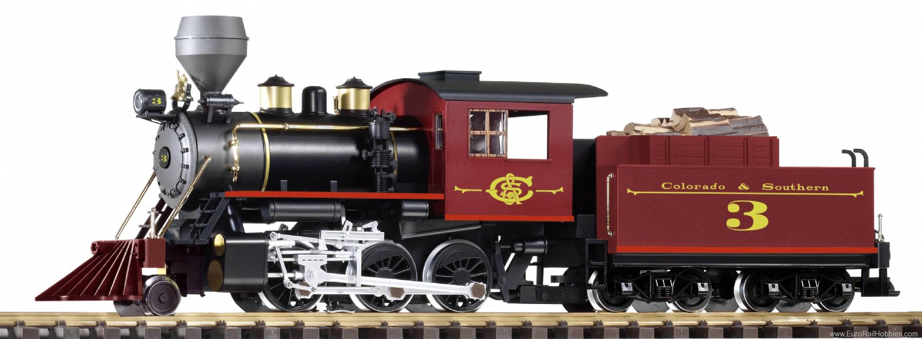 Piko 38235 G Steam Locomotive with tender Mogul C&S (inc