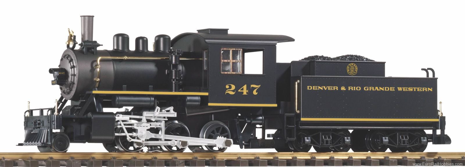 Piko 38239 G Steam Locomotive with tender Mogul D&RGW