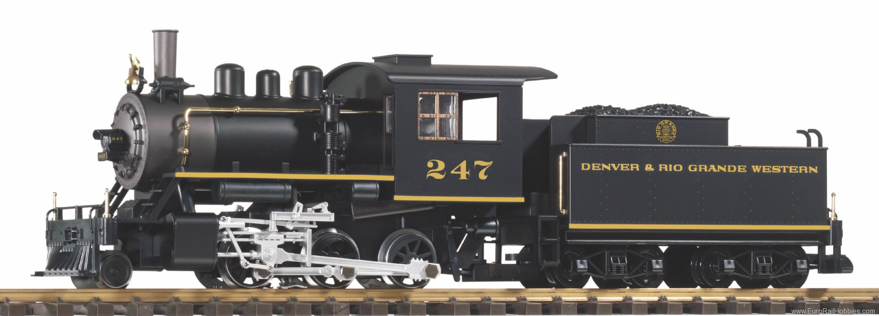 Piko 38239 G Steam Locomotive with tender Mogul D&RGW