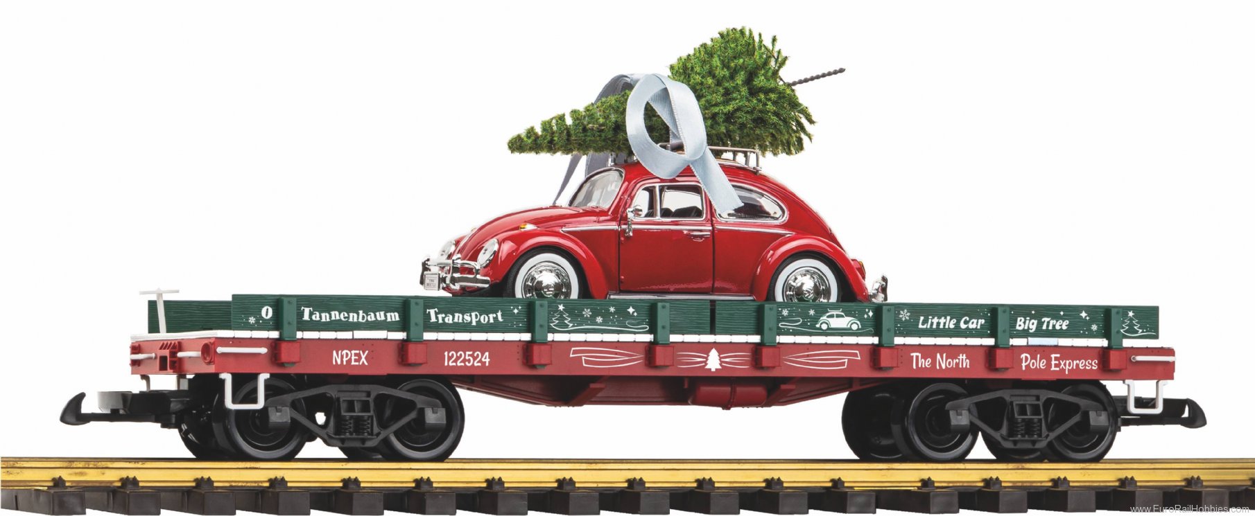 Piko 38794 G- 2024 Christmas Car w/VW Bug & Tree Load