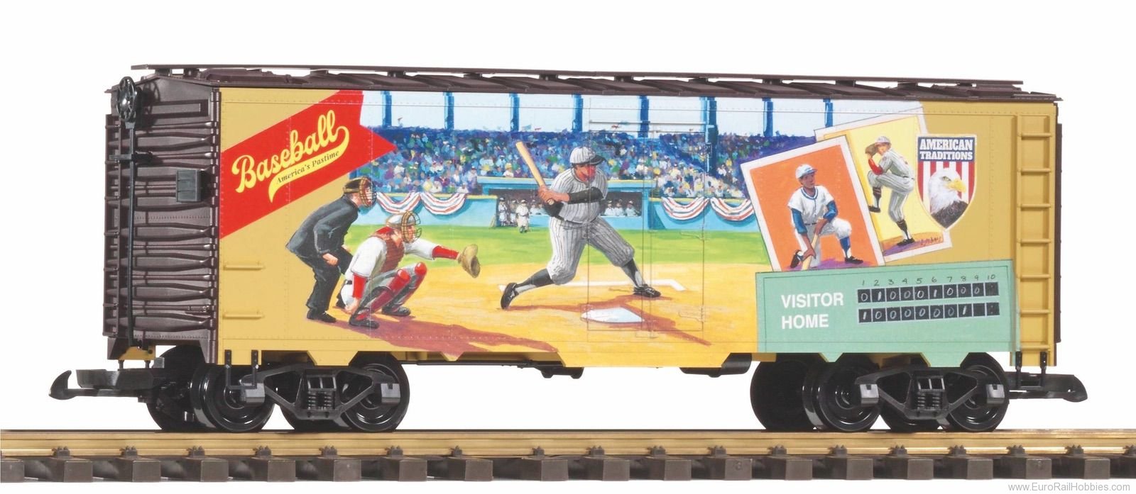 Piko 38923 G Freight Cars American Traditions Baseball