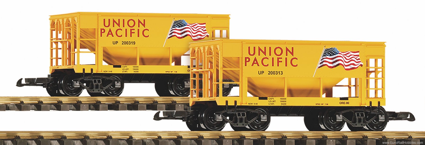 Piko 38950 G Set of 2 bulk goods wagons UP