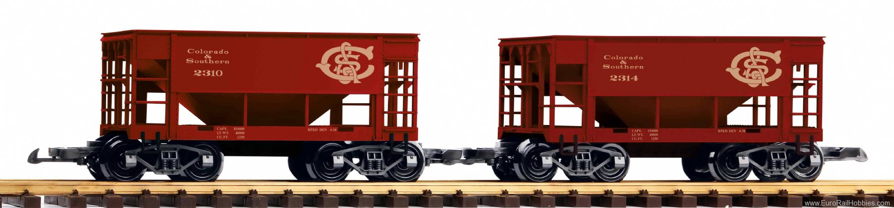Piko 38952 G Set of 2 bulk goods wagons C&S