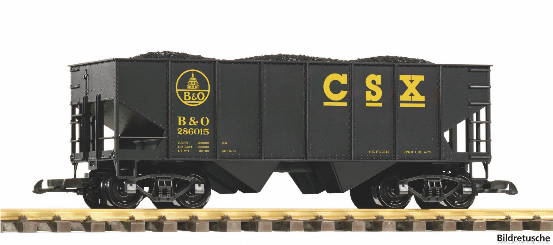 Piko 38973 G-CSX-B&O Bulk Goods Car w/Coal Load