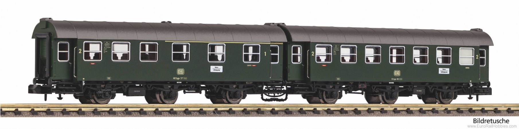 Piko 40763 N-DB 2 Piece Set AB3yg + B3yg Rebuild Coaches
