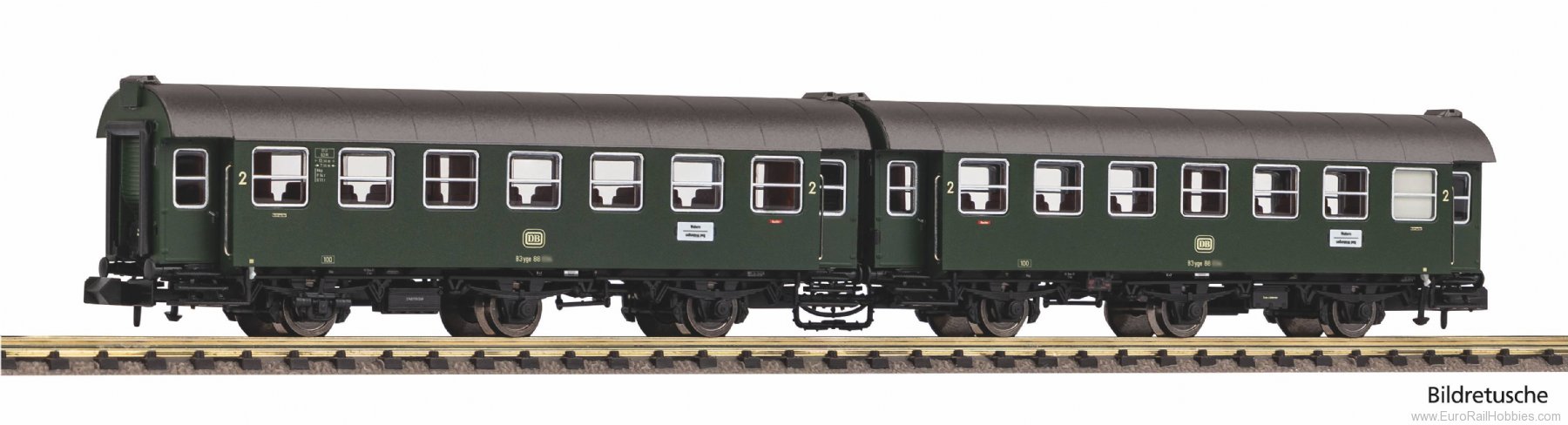 Piko 40764 N-DB 2 Piece Set B3yg + B3yg Rebuild Coaches