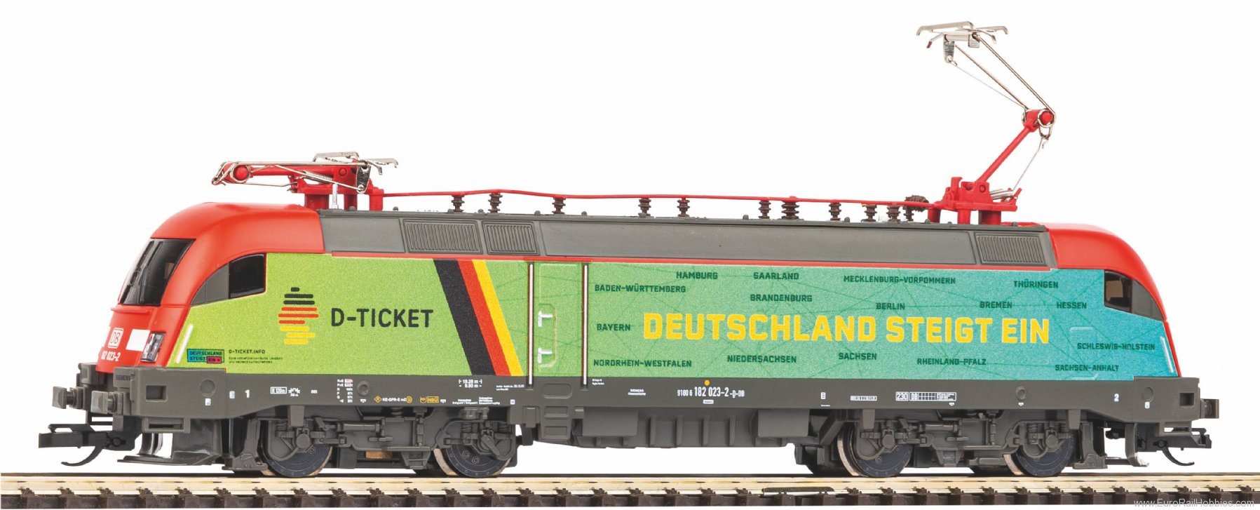 Piko 47441 TT-DB AG BR 182 Taurus D-Ticket Electric Loco