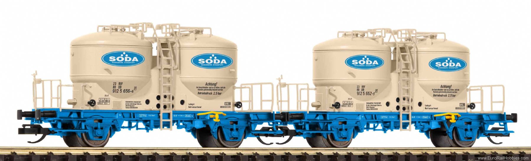 Piko 47682 TT set of 2 cement silo wagons DB AG V