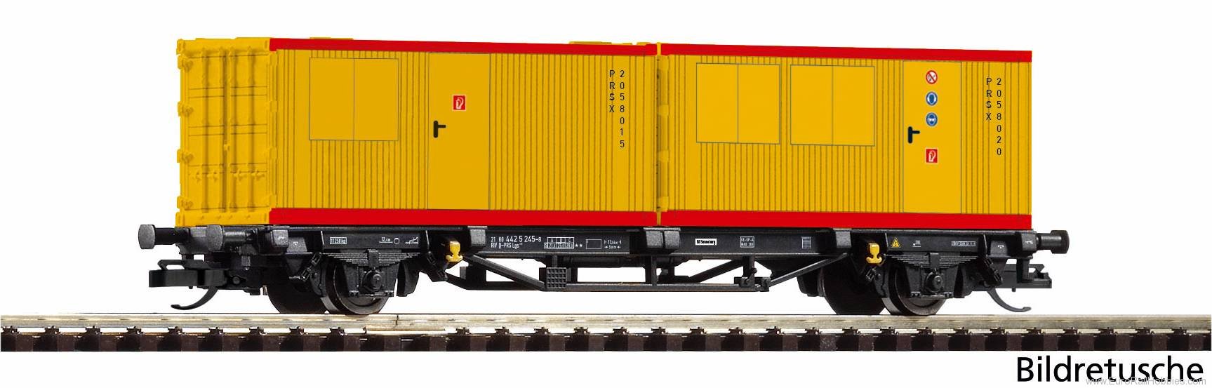 Piko 47729 TT-Piko Rail Service 2x20' Container Wagon