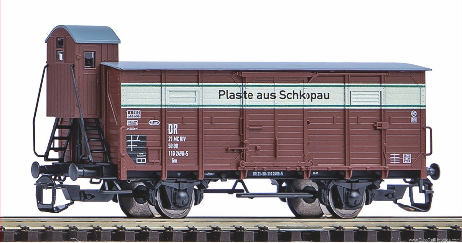 Piko 47762 TT Covered Freight Car G02 DR III with a brak