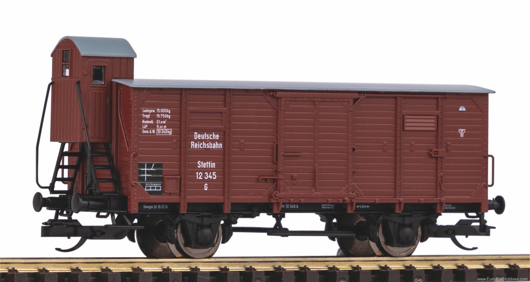 Piko 47766 TT G02 DRG II boxcar with a brakeman's cab