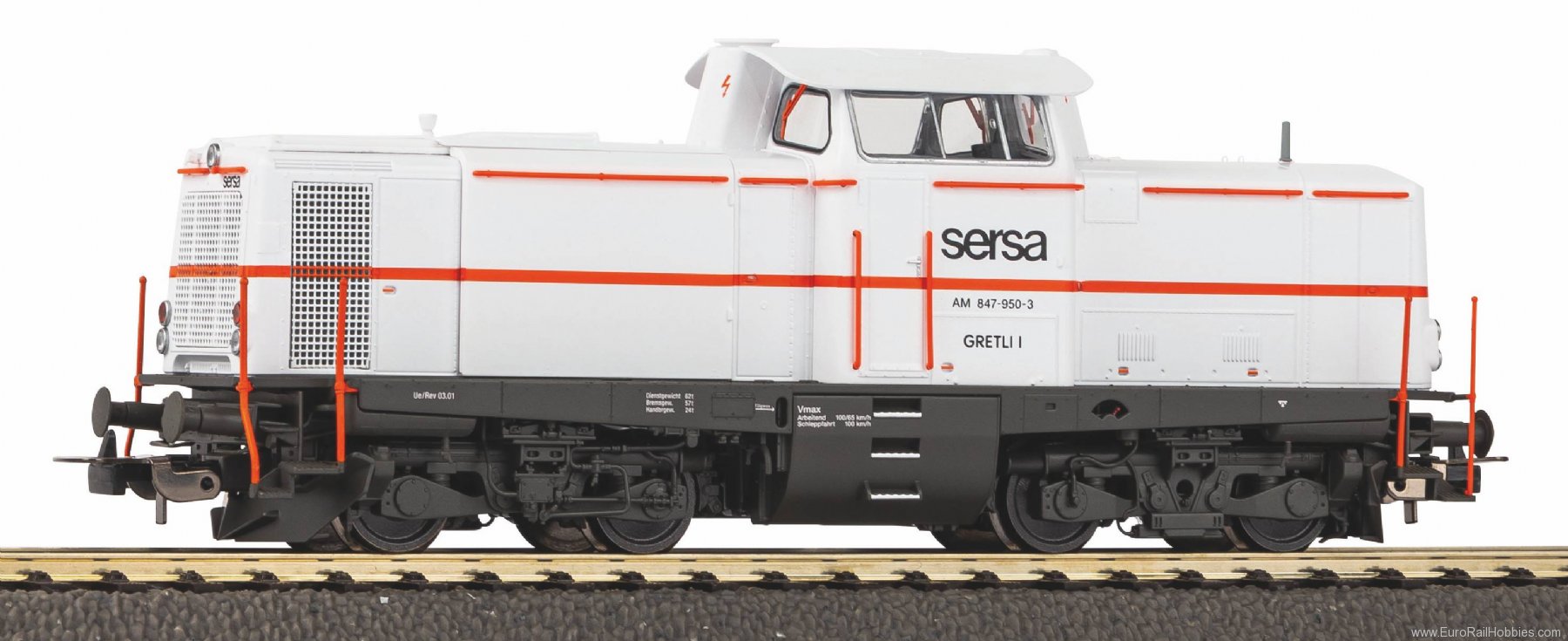 Piko 52334 Sound diesel locomotive Am 847 Sersa V, inclu
