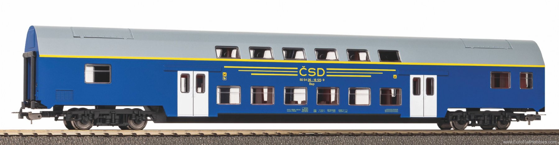 Piko 53114 2nd class double-deck coach CSD IV (DC Piko E