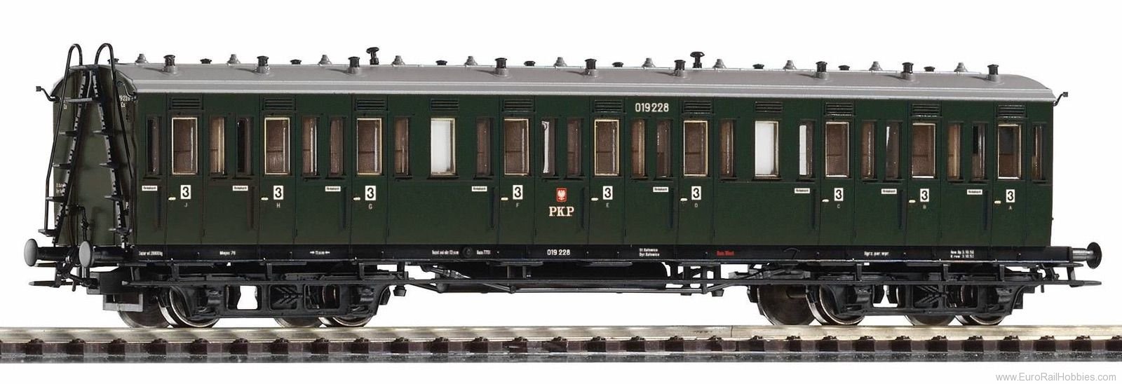 Piko 53330 Compartment Coach 2. Class Bx, ex C4 sÃ¤ 98