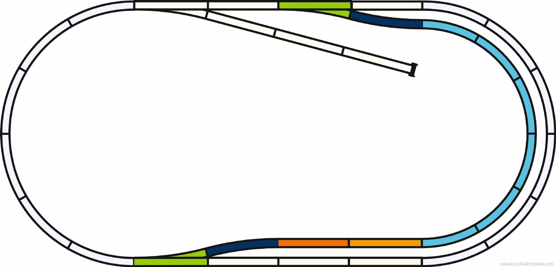 Piko 55321 Track set with roadbed C 'Station set' Contai