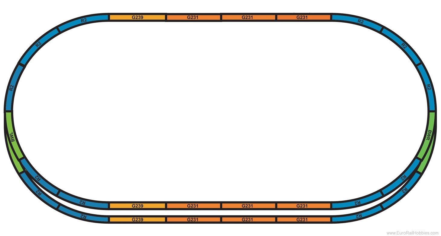 Piko 55367 PIKO A-Track Roadbed Extension sets for start