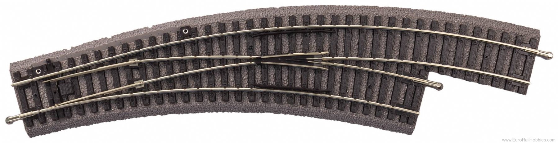 Piko 55423 PIKO A-track with roadbed, curved turnout BWR