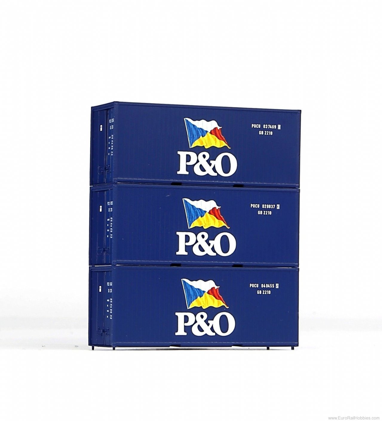 Piko 56200 Container 20' P&O 3 Pcs