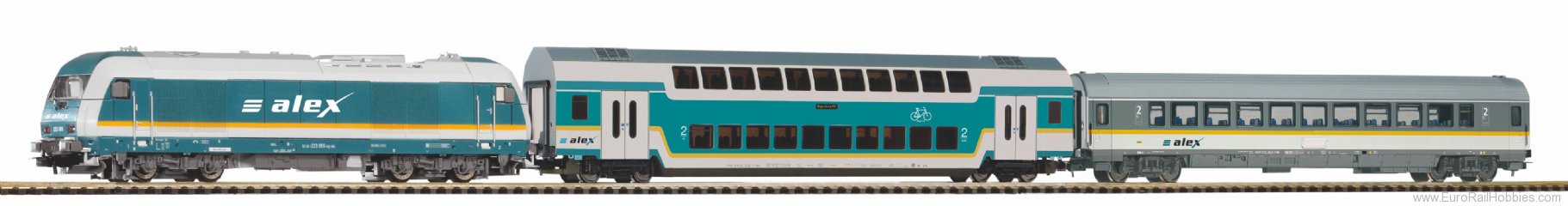 Piko 57139 Starter Set Alex Hercules Diesel loco w. 2 pa