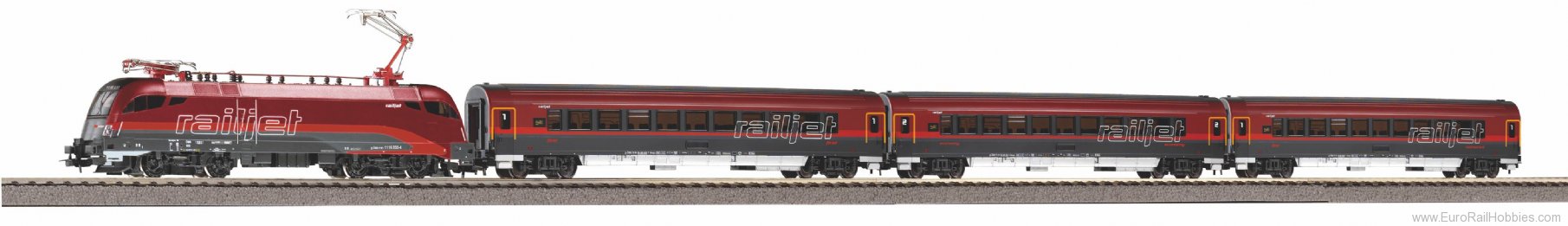 Piko 57178 OBB Railjet HO Scale Starter Set