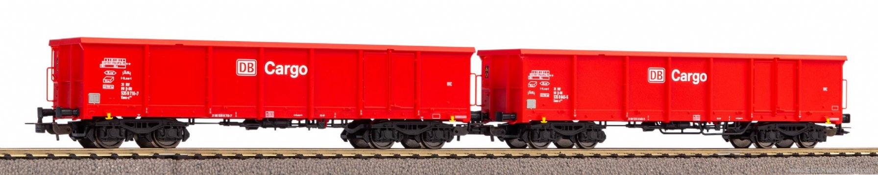 Piko 58234 Set of 2 open freight cars Eaos DB AG V with 