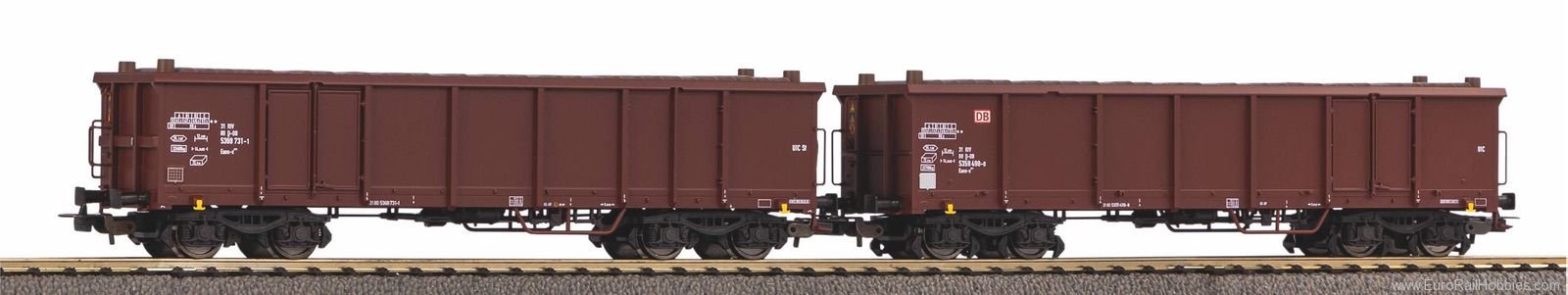 Piko 58235 Set of 2 open freight cars Eaos DB AG VI with