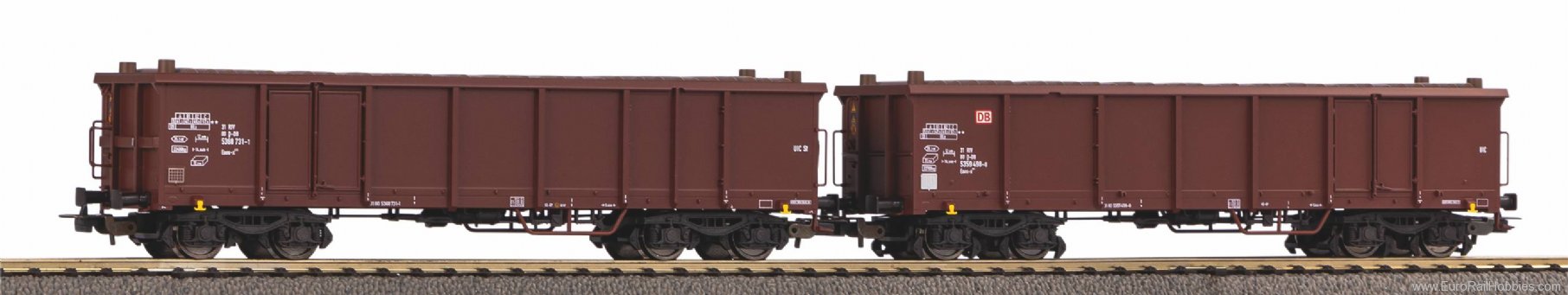 Piko 58235 Set of 2 open freight cars Eaos DB AG VI with