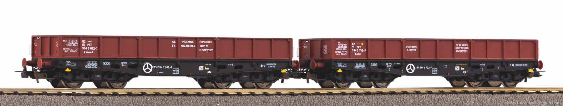 Piko 58261 Set of 2 flat cars 401Zb PKP IV (Piko Expert)