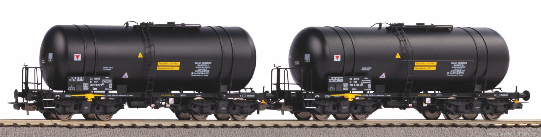 Piko 58264 Set of 2 tank wagons 406Ra Zaes PKP V (Piko E