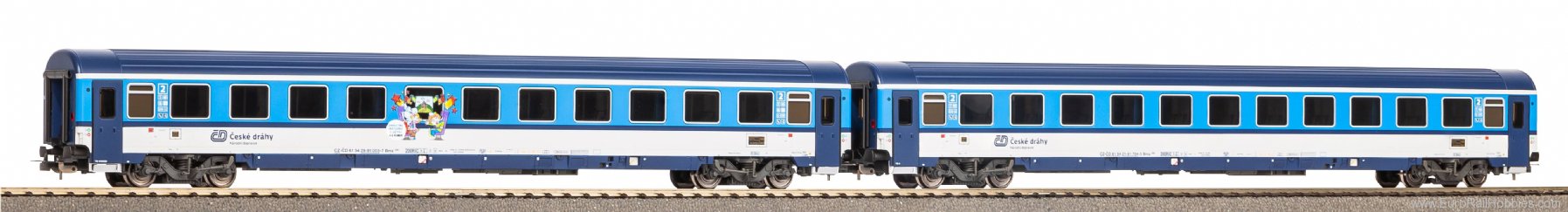 Piko 58270 Set of 2 passenger coaches Eurofima 2nd class