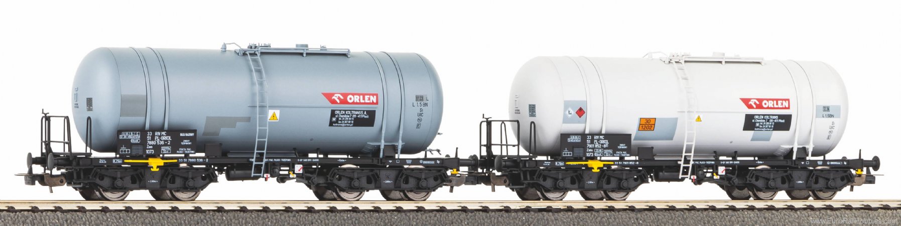Piko 58273 Set of 2 tank wagons 406Ra Orlen VI (DC Piko 