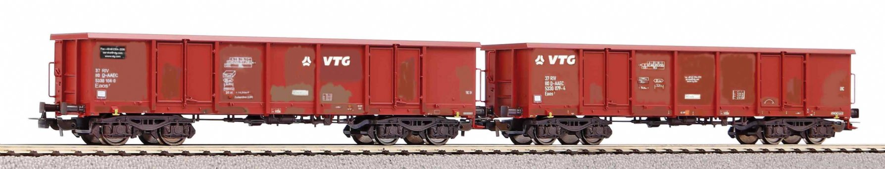 Piko 58279 Set of 2 open freight cars Eaos RAï¿½benve
