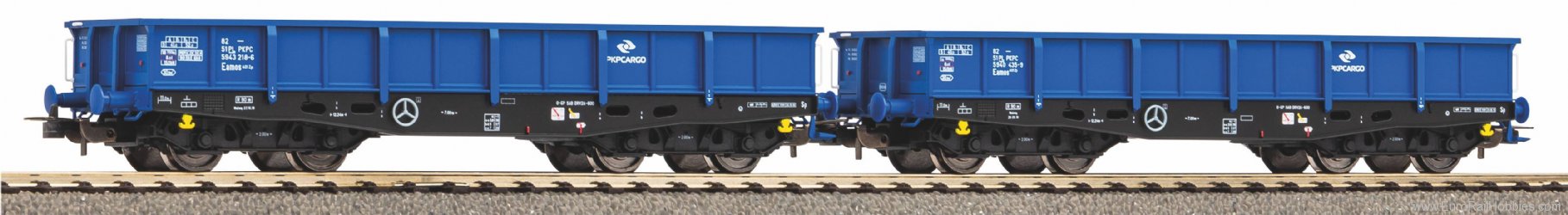 Piko 58285 Set of 2 low side cars 401Zp PKP VI (Piko Exp