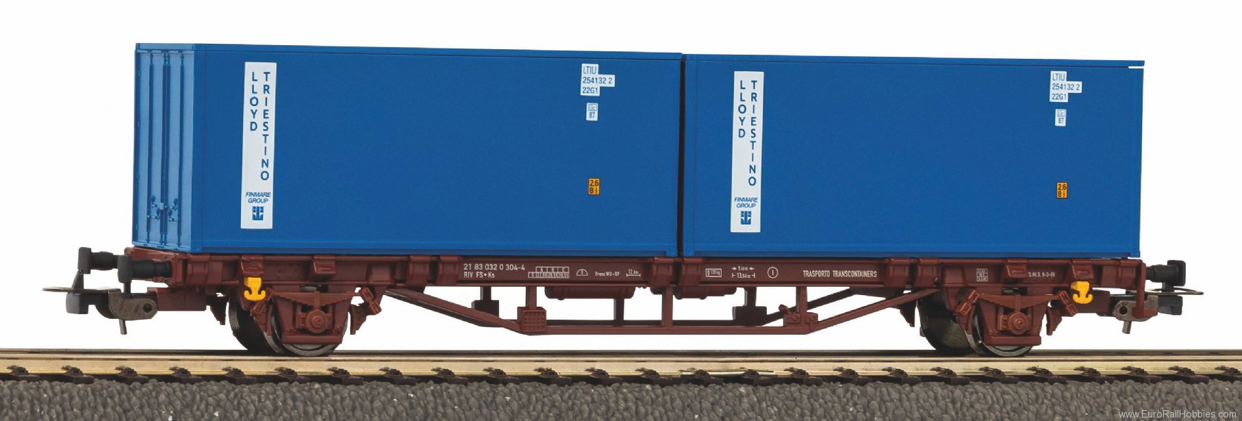 Piko 58755 Container wagon FS IV 2x20' container (DC Pik