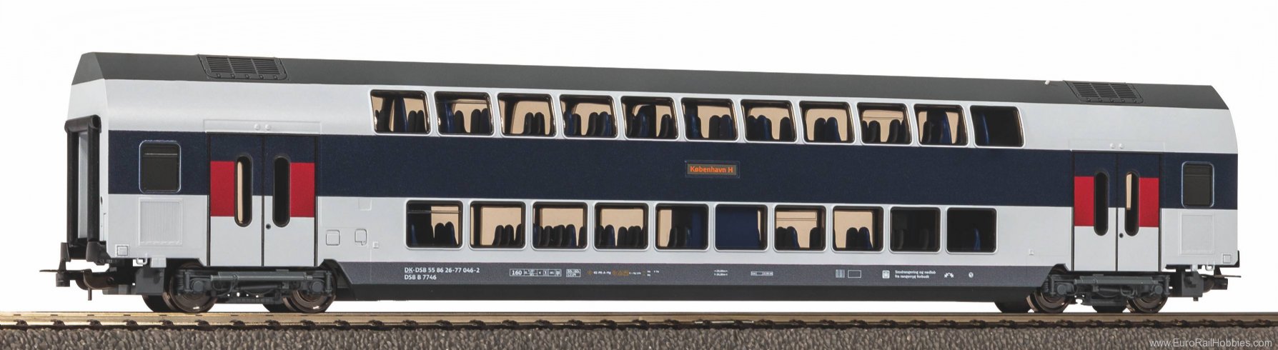 Piko 58815 2nd class double-deck coach DSB VI (DC Piko H