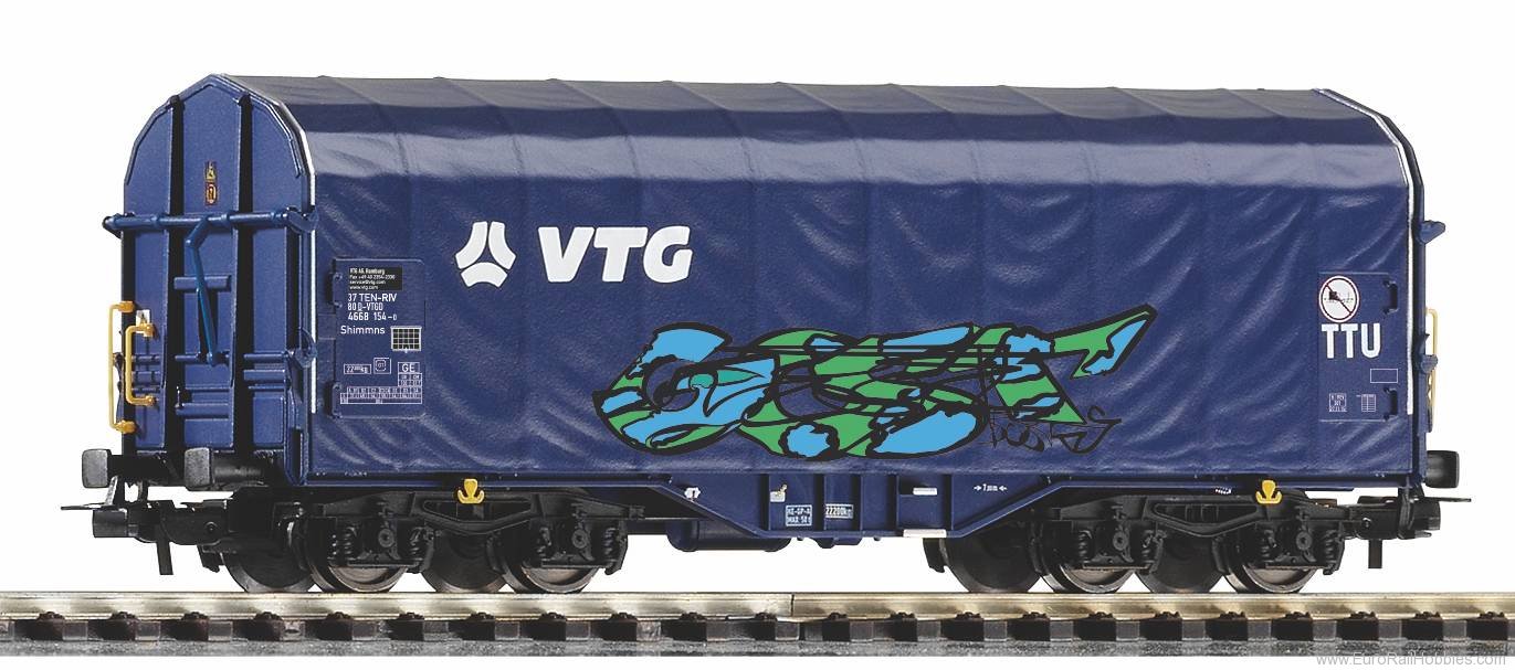 Piko 58965 Schiebeplanenwagen Shimmns VTG mit Graffiti (