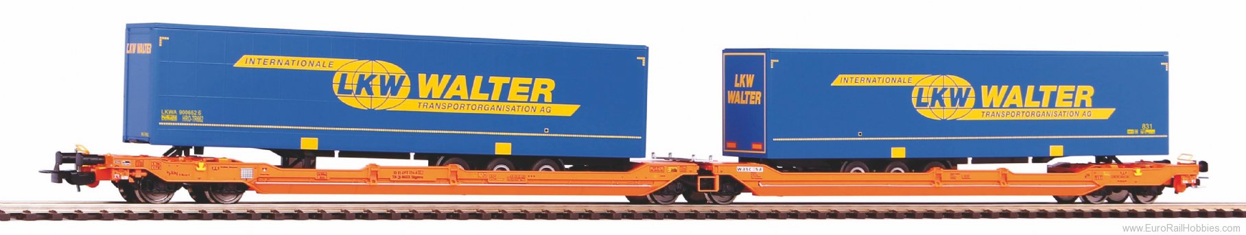 Piko 58979 Taschenwagen T3000e Wascosa with 2 'Walter' T